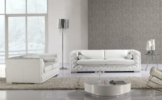 Bankstel 3+1+1 zits set Design bankstellen gestoffeerde banken leer Chesterfield