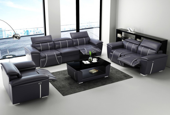 Sofaset 3-zits Set Multifunctionele Banken Gestoffeerde Bankstellen Lederen Relax Nieuw