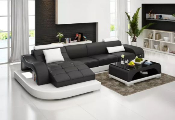 Hoekbank woonlandschap leren bank designer bank bank bank gestoffeerde hoekbank oranje.