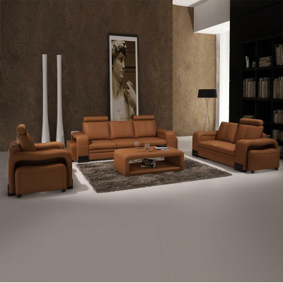 Leren bankstel zithoek 3+2+1 decoratieset meubelset gestoffeerd bankstel bank