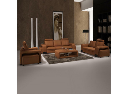 Leren bankstel zithoek 3+2+1 decoratieset meubelset gestoffeerd bankstel bank