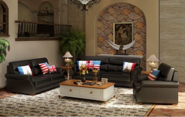 Sofaset 3+1+1 Gestoffeerde Designerbankstel Bank Bankstellen