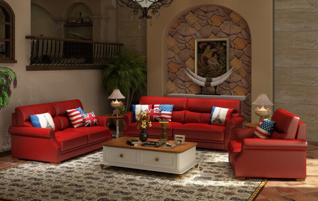 Sofaset 3+1+1 Gestoffeerde Designerbankstel Bank Bankstellen