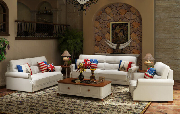 Sofaset 3+1+1 Gestoffeerde Designerbankstel Bank Bankstellen