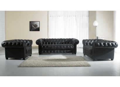 Leren bank zitkussens set Chesterfield stoelen designbank bankstel