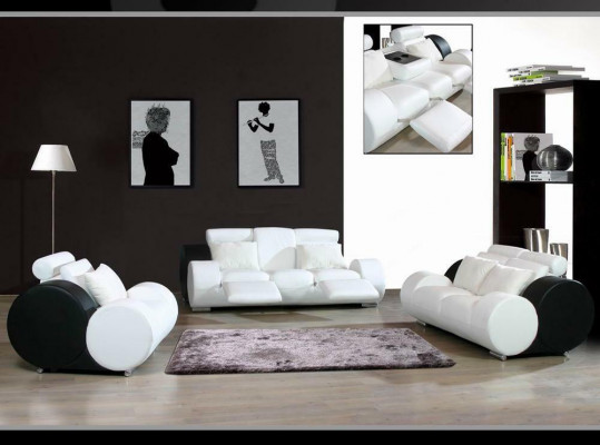 Sofagarnituur Set Ontwerp Bankstellen Bekleding Leer 311 Zits Banken