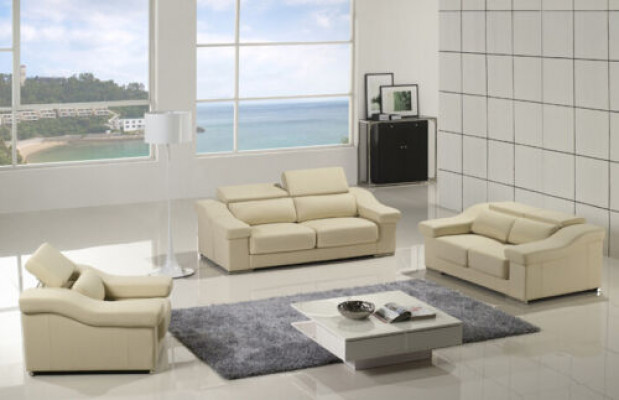 Sofaset Design Bankstellen Bekleding 3-zits Sets Leren Banken