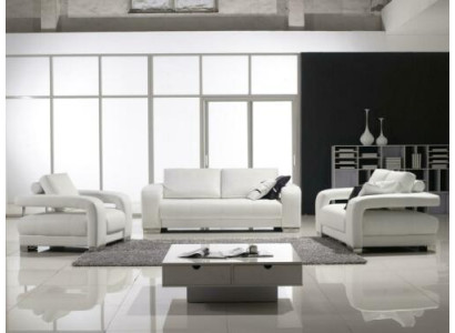 Sofaset Ontwerp Banken Bekleding Leer 3-zits Bankstel Set Leer