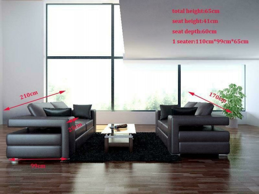 Leren bank woonlandschap 3+2 zits set modern ontwerp bank bank