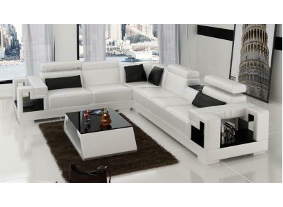 Ontwerper Sofa Bank Hoekbank Leder Woongedeelte Textiel Bekledingsset