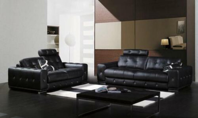 Ontwerp Bankstellen Bekleding Leer 3-zits Bankstellen Bankstel Bankstel Set