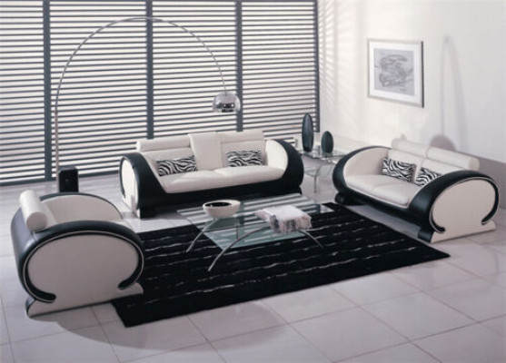 Bankstellen Moderne banken Bekleding Leer 311 Zits bankstel Sets