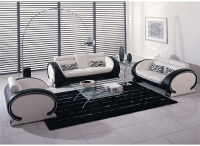 Bankstellen Moderne banken Bekleding Leer 311 Zits bankstel Sets