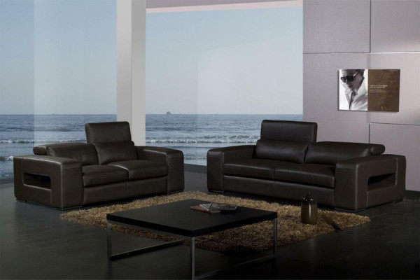 Sofaset Ontwerp Bankstellen Banken Bekleding Leer 3-Zits Setten