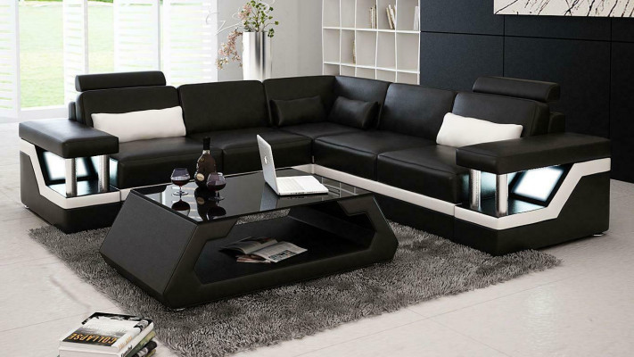Eckbankstellen Leder Bank Bekleding Zithoek Designer Zitbank met bekleding Bank