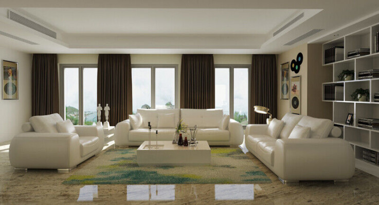 Sofa set Leren bank Bankstellen Design Moderne Bank 3+1+1 zits