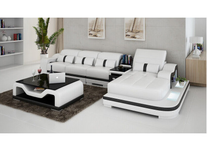 Hoekbank stof L-vorm Slaapfunctie Bank Design Bekleding Textiel Leer Hoek