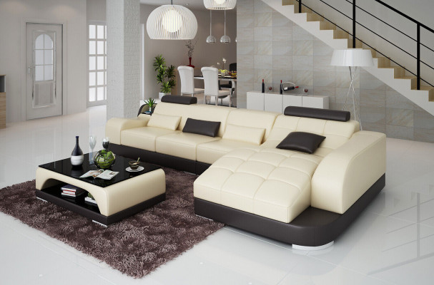 Hoekbank L-vorm Stoffen Bank Woonlandschap Set Design Modern Sofa