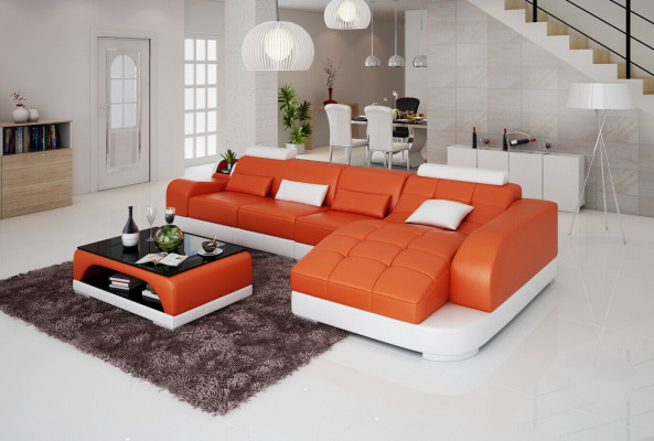 Hoekbank L-vorm Stoffen Bank Woonlandschap Set Design Modern Sofa