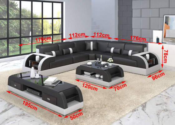 Designer bank Bankbekleding Woonkamer Hoekbank L-vorm