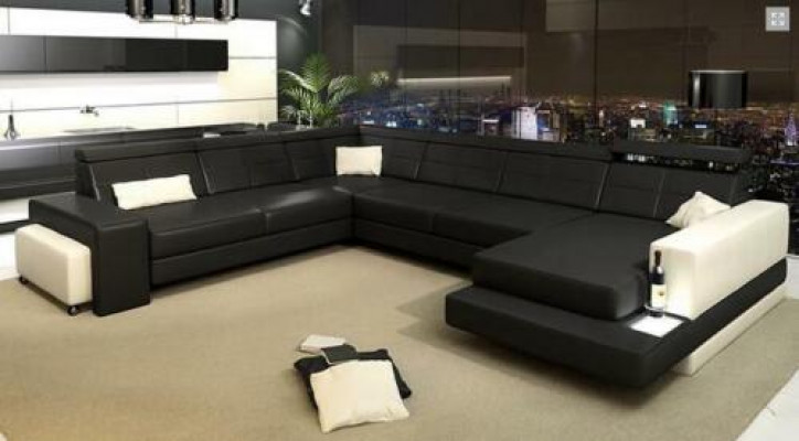 Ontwerpersgarnering hoekbankwoonlandschap U-vorm bank hoekbank bekleding