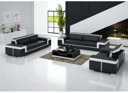 Ontwerp gestoffeerde zitbank 3-zits bankstel bank banken decoratieve leren bankstellen