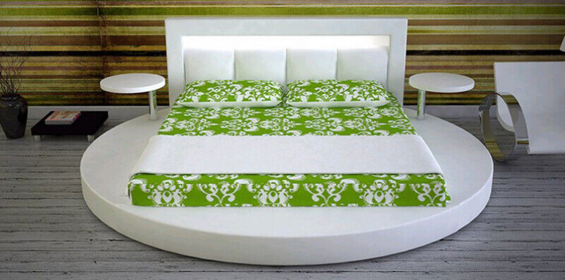 Rond bed Rond ontwerp Bedden Leer Hotel Dubbel Frame Luxe Slaap