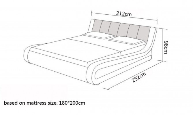 Bed Led bed Upholstered bed Modern double bedroom Marriage bed Beds