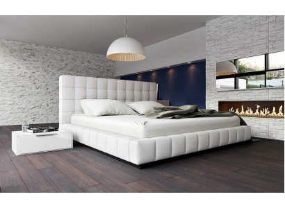 Ontwerper gestoffeerd bed bed Wit bed lederen bed tweepersoonsbed echtelijk bed designbed