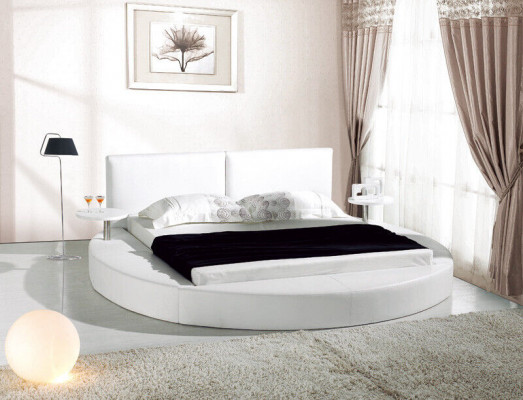 Rond Bed Rond Design Bedden Leren Tweepersoons Hotel Frame Luxe Slaap