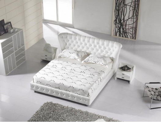 Ontwerper bed Chesterfield leer hotelbedden dubbele luxe slaapkamer