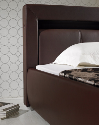 Leder Bed Bekleding Ontwerp Luxe Tweepersoons Hotel Slaapkamer Huwelijksbedden