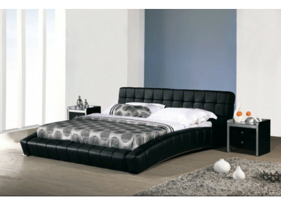Bed frame bed bed padded marriage leather textile designer double.