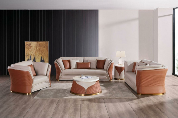 Banken Bankstellen Bekleding Leer 32-zits bankstel set Designer bankstellen
