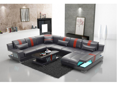 Bank U-vorm Leren bank Bankstel Design Modern