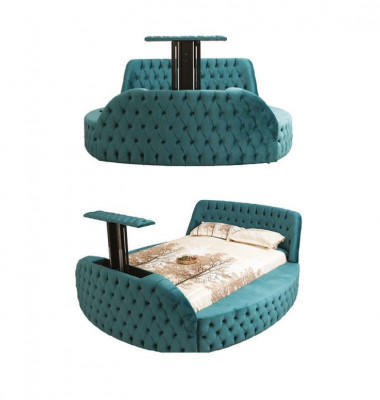 Multifunctioneel bedrek met USB-oplaadstation Dubbele textielbedden 180x200