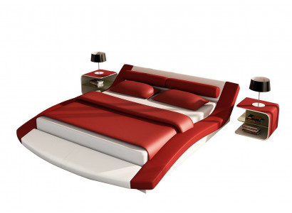 Ontwerp Lederen Bed Hotel Frame Luxe Slaapkamer Tweepersoonsbedden Huwelijk Modern