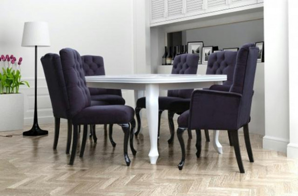 6x Chesterfield Fauteuil Leun Textiel Zitkussen Stoel Designer Eetkamer stoelen