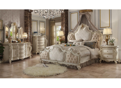 Bed 2x nightstand 3 pcs. Bedroom Set Luxury Design Beds Chesterfield