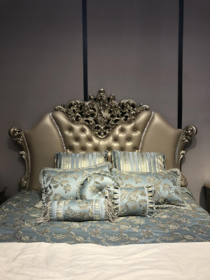 Slaapkamer 3-delig set Bed 2x Nachtkastje Console Bedden Dubbel Luxe