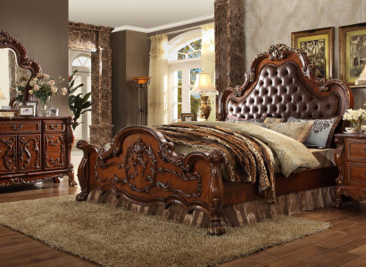 Bed 2x Nightstands 3 pieces Set Furniture Baroque Rococo Bedroom Set