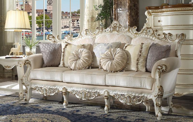 Luxe bankstel ontwerp bank gestoffeerd klassiek meubel driezitter driezitter