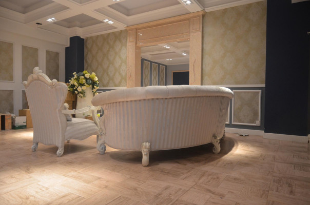 Bankstel 4 zits bank ontwerp bekleding Chesterfield zitgroep leer textiel