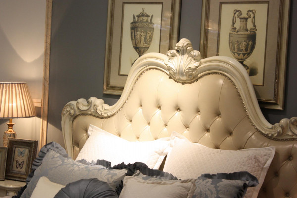 Ontwerpbed Luxe Dubbele Slaapkamer Decoratie Bedden Lederen Hotel 180x200cm