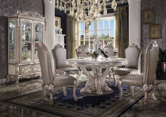 Eetkamerstoel fauteuil set 6x stoel zonder armleuningen Luxe fauteuil barokstoelen