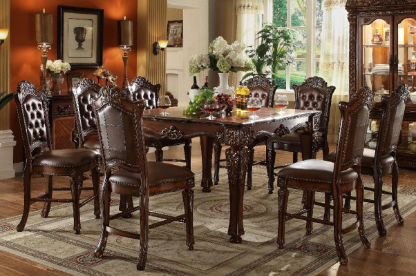 Ontwerper eetkamermeubels Rechthoekige houten tafel x8 stoelen 9-delig set