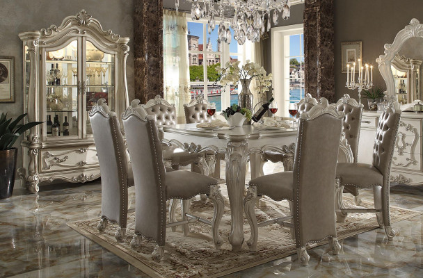 Koninklijke eetkamerset Rechthoekige eettafel met x8 stoelen Barok Rococo meubels