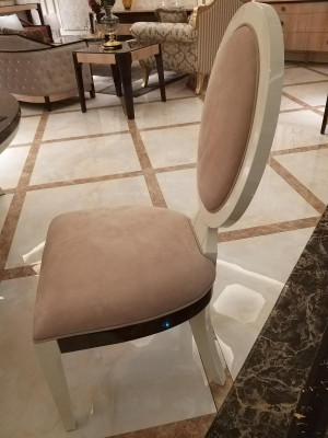 Moderne eettafel set van hout met eettafel en 4 stoelen, 5-delige set