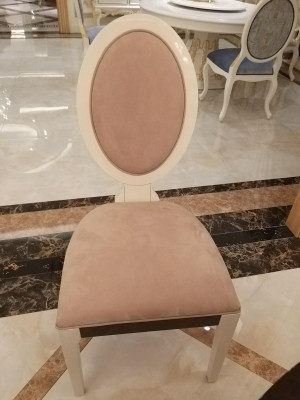 Moderne eettafel set van hout met eettafel en 4 stoelen, 5-delige set