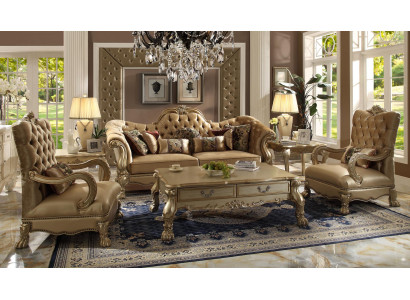 Sofaset 3+1+1 zitsbankset Bankbekleding Bank Luxe Chesterfield.
